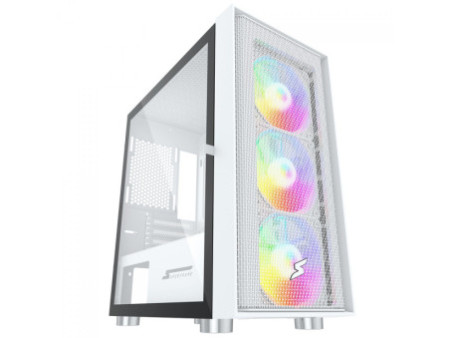 Gabinete Gamer SuperFrame Wind, Mid Tower, Vidro Temperado, M-ATX, Black, Sem Fonte, Com 3 Fans