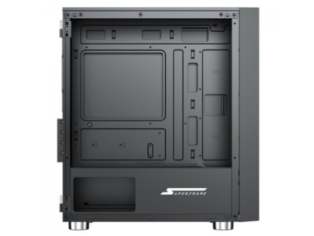 Gabinete Gamer SuperFrame Venon, RGB, Mid Tower, Vidro Temperado, E-ATX, Black, Sem Fonte, Com 3 Fans