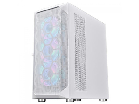 Gabinete Gamer SuperFrame Cube, Mid Tower, Vidro Temperado, ATX, Black, Sem Fonte, Com 10 Fans ARGB