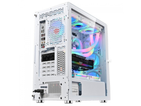 Gabinete Gamer SuperFrame Cube, Mid Tower, Vidro Temperado, ATX, Black, Sem Fonte, Com 10 Fans ARGB