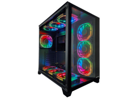 Gabinete Gamer SuperFrame Cube, Mid Tower, Vidro Temperado, ATX, Black, Sem Fonte, Sem Fan