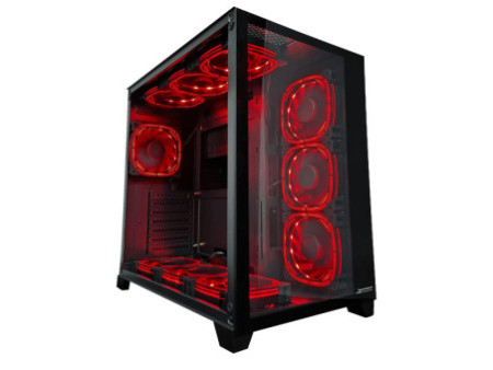 Gabinete Gamer SuperFrame Cube, Mid Tower, Vidro Temperado, ATX, Black, Sem Fonte, Sem Fan