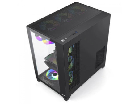 Gabinete Gamer SuperFrame Hazy, Mid Tower, RGB, Vidro Temperado, E-ATX, Black, Sem Fonte, Com 3 Fans ARGB