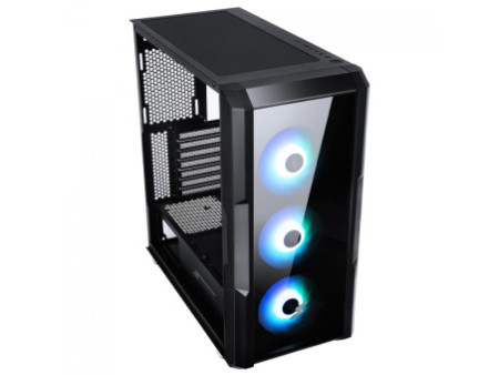 Gabinete Gamer SuperFrame Flow, Mid Tower, RGB, Vidro Temperado, ATX, Black, Sem Fonte, Com 3 Fans