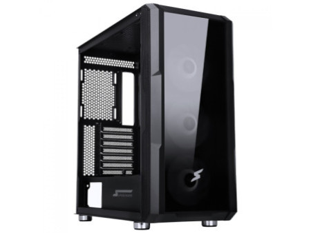 Gabinete Gamer SuperFrame Flow, Mid Tower, RGB, Vidro Temperado, ATX, Black, Sem Fonte, Com 3 Fans