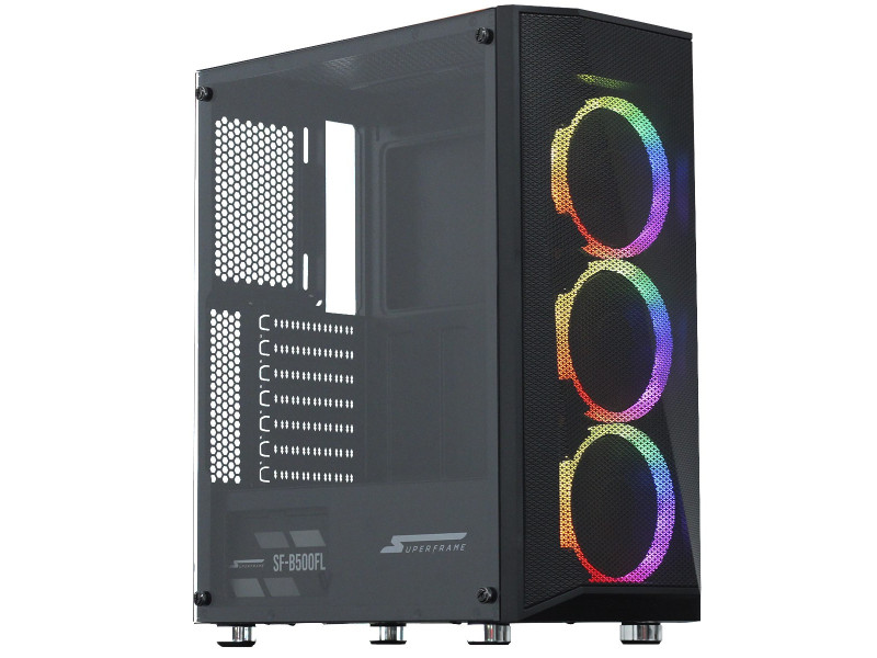 Gabinete Gamer Thermaltake AH T200 Black, Mid Tower, Vidro Temperado, mATX, Sem Fonte, Sem Fan, Preto, CA-1R4-00S1WN-00
