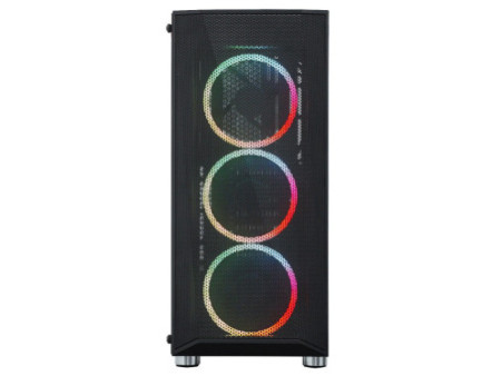 Gabinete Gamer Thermaltake AH T200 Black, Mid Tower, Vidro Temperado, mATX, Sem Fonte, Sem Fan, Preto, CA-1R4-00S1WN-00