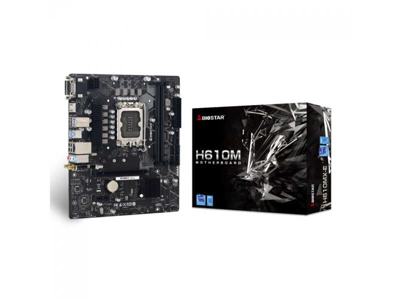 Placa Mãe Biostar H610MX-E, Chipset H610, Intel LGA 1700, mATX, DDR4