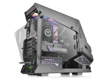 Gabinete Gamer Thermaltake View 380 TG Hydrangea Blue, ARGB, Mid Tower, Vidro Temperado, ATX, Sem Fonte, Com 4 Fans, Azul, CA-1Z