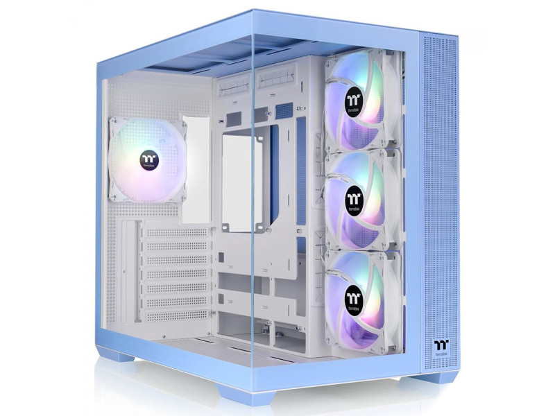Gabinete Gamer Thermaltake The Tower 300 Hydrangea Blue, Micro Tower, Vidro Temperado, mATX, Sem Fonte, Com 2 Fans, Azul, CA-1Y4