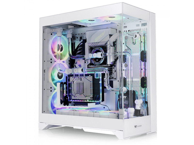 Gabinete Gamer Thermaltake Ceres 330 TG ARGB Snow, Mid Tower, E-ATX, Sem Fonte, Com 3 Fans, Branco, CA-1Y2-00M6WN-01