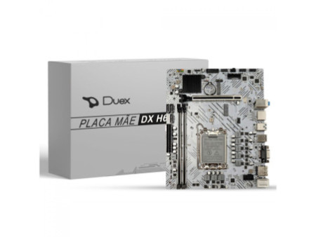 Placa Mãe Duex DX-H610ZG M2, White, Chipset H610, Intel LGA 1700, MATX, DDR4