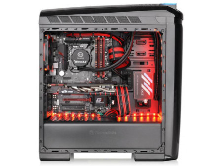 Gabinete Gamer Thermaltake The Tower 200 Turquoise, Mini Tower, Vidro Temperado, Mini-ITX, Blue, Sem Fonte, Com 2 Fans, CA-1X9-0