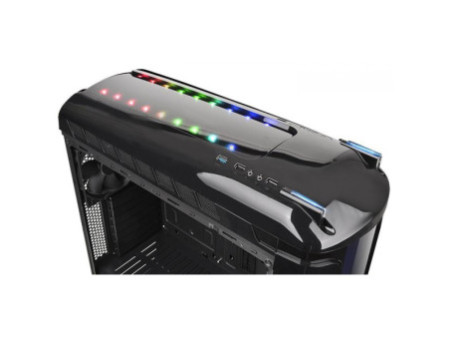 Gabinete Gamer Thermaltake The Tower 200 Turquoise, Mini Tower, Vidro Temperado, Mini-ITX, Blue, Sem Fonte, Com 2 Fans, CA-1X9-0