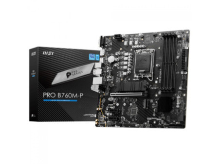 Placa Mãe MSI PRO B760M-P DDR5, Chipset B760, Intel LGA 1700, mATX, DDR5
