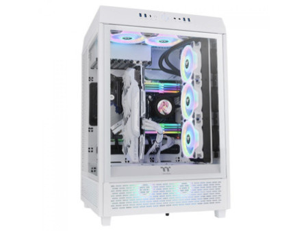 Gabinete Gamer ThermalTake S100TG, Mini Tower, Vidro Temperado, Black, MATX, Com Fonte 600W, Com 1 Fan, CA-3Q9-60S1WZ-00