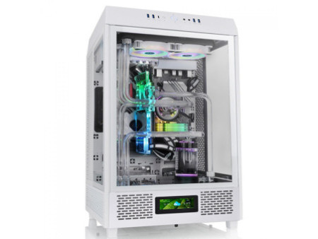 Gabinete Gamer ThermalTake S100TG, Mini Tower, Vidro Temperado, Black, MATX, Com Fonte 600W, Com 1 Fan, CA-3Q9-60S1WZ-00