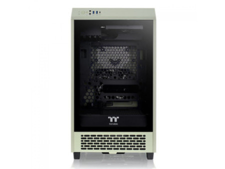 Gabinete Gamer Thermaltake The Tower 200 Racing Green, Mini Tower, Vidro Temperado, Mini-ITX, Sem Fonte, Com 2 Fans, CA-1X9-00SC