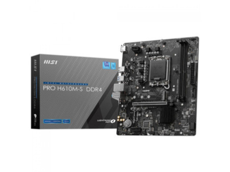 Placa Mãe MSI PRO H610M-S, Chipset H610, Intel LGA 1700, MATX, DDR4