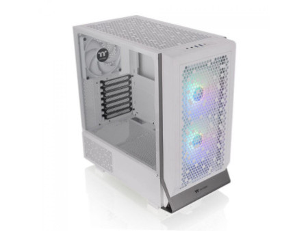 Gabinete Gamer Thermaltake H570 TG ARGB Snow, Mid Tower, Vidro Temperado, White, E-ATX, Sem Fonte, Com 3 Fans, CA-1T9-00M6WN-01