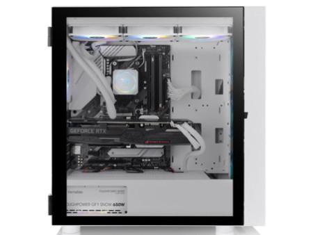 Gabinete Gamer Thermaltake Ceres 500 TG ARGB Snow, Mid Tower, Vidro Temperado, E-ATX, Sem Fonte, Com 4 Fans, CA-1X5-00M6WN-00