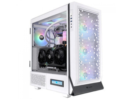 Gabinete Gamer Thermaltake View 51TG Snow, ARGB, Full Tower, 3 Vidros Temperados, White, Sem Fonte, Com 3 Fans, CA-1Q6-00M6WN-00
