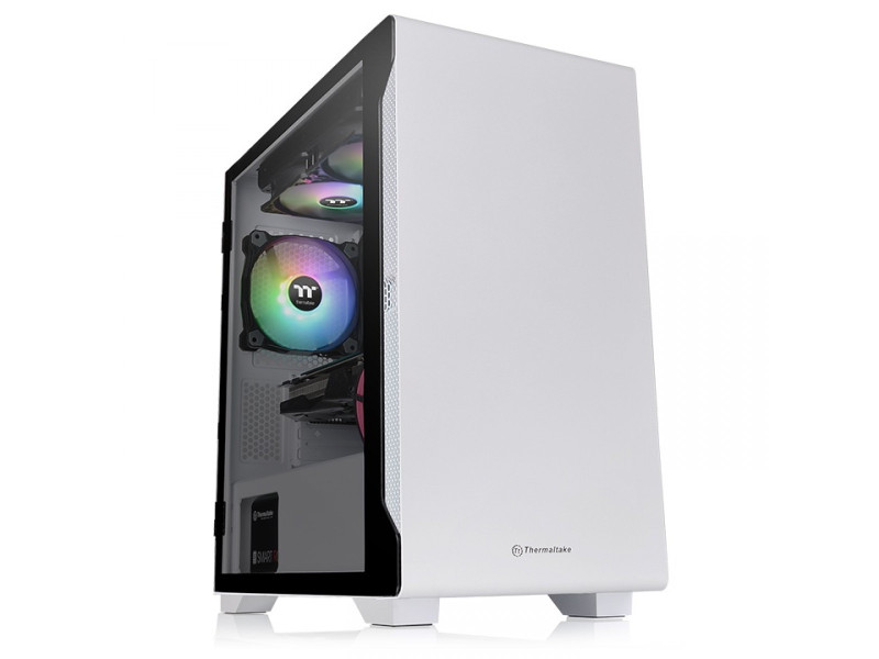 Gabinete Gamer ThermalTake S100, Mini Tower, Vidro Temperado, Black, ATX, Sem Fonte, Com 1 Fan, CA-1Q9-00S1WN-00