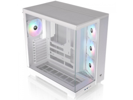 Gabinete Gamer Thermaltake View 380 XL TG, ARGB, Mid Tower, Vidro Temperado, ATX, Sem Fonte, Com 4 Fans, Preto, CA-11E-00M1WN-00
