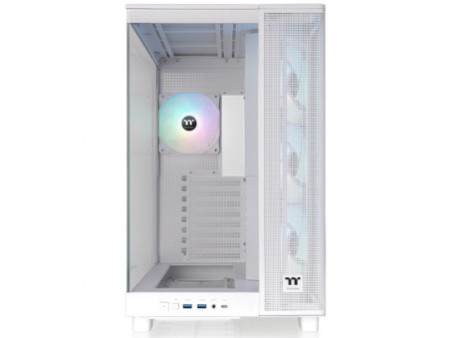 Gabinete Gamer Thermaltake View 380 XL TG, ARGB, Mid Tower, Vidro Temperado, ATX, Sem Fonte, Com 4 Fans, Preto, CA-11E-00M1WN-00