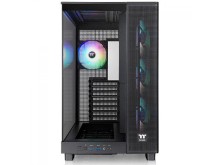 Gabinete Gamer Thermaltake The Tower 600, Mid Tower, Vidro Temperado, ATX, Sem Fonte, Com 2 Fans, Preto, CA-1Z1-00M1WN-00