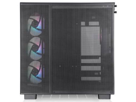 Gabinete Gamer Thermaltake The Tower 600, Mid Tower, Vidro Temperado, ATX, Sem Fonte, Com 2 Fans, Preto, CA-1Z1-00M1WN-00