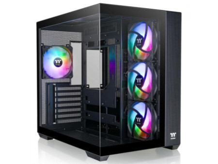 Gabinete Gamer Thermaltake View 380 TG Matcha Green, ARGB, Mid Tower, Vidro Temperado, ATX, Sem Fonte, Com 4 Fans, Verde, CA-1Z2
