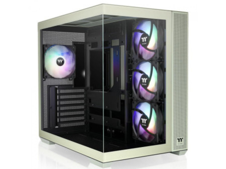 Gabinete Gamer Thermaltake View 270 Plus TG Hydrangea Blue, ARGB, Mid Tower, Vidro Temperado, EATX, Sem Fonte, Com 3 Fans, Azul,
