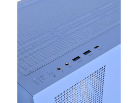 Gabinete Gamer Thermaltake View 170 TG Snow, ARGB, Micro Tower, Vidro Temperado, mATX, Sem Fonte, Com 3 Fans, Branco, CA-1Z4-00M
