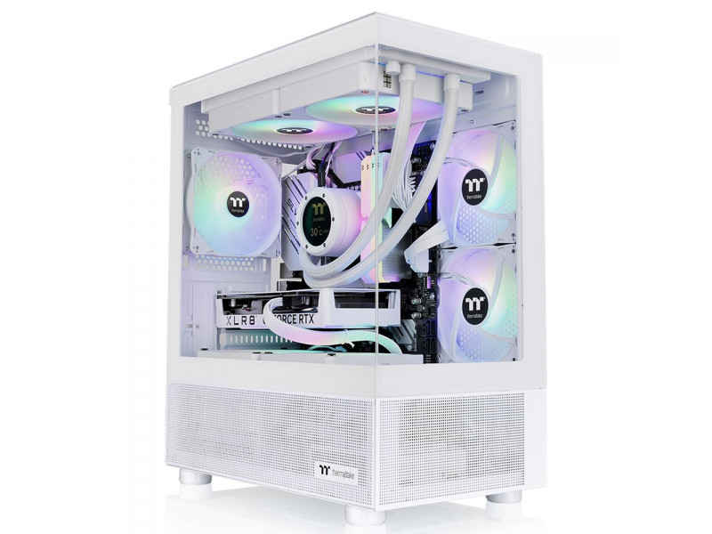 Gabinete Gamer Thermaltake View 170 TG, ARGB, Micro Tower, Vidro Temperado, mATX, Sem Fonte, Com 3 Fans, Preto, CA-1Z4-00M1WN-00