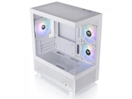 Gabinete Gamer Thermaltake View 170 TG, ARGB, Micro Tower, Vidro Temperado, mATX, Sem Fonte, Com 3 Fans, Preto, CA-1Z4-00M1WN-00