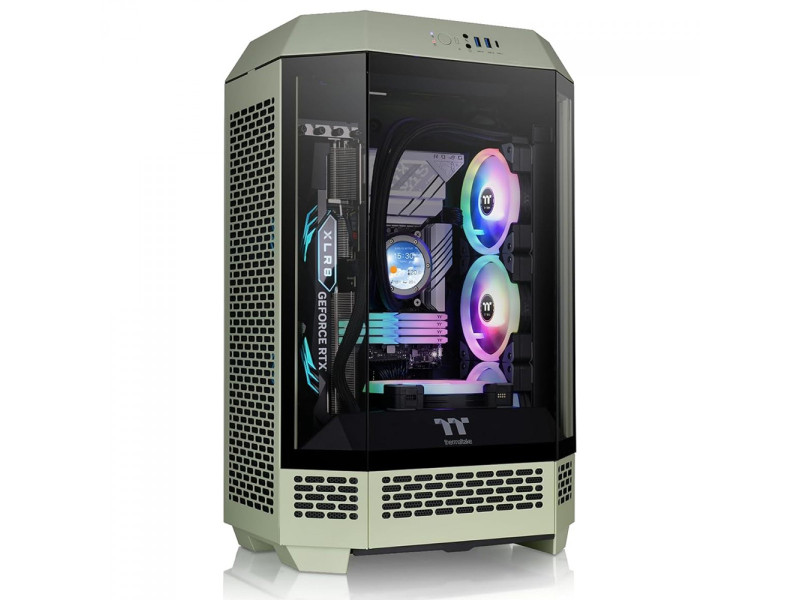 Gabinete Gamer Thermaltake The Tower 300 Bumblebee, Micro Tower, Vidro Temperado, mATX, Sem Fonte, Com 2 Fans, Amarelo, CA-1Y4-0