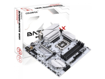 Placa Mãe Colorful Battle-AX B760M White WiFi V20, Chipset B760, Intel LGA 1700, MATX, DDR4