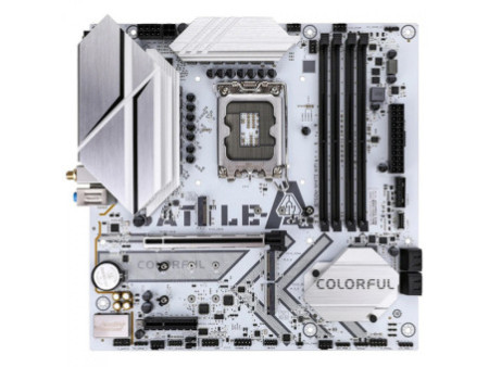 Placa Mãe Colorful Battle-AX B760M White WiFi V20, Chipset B760, Intel LGA 1700, MATX, DDR4