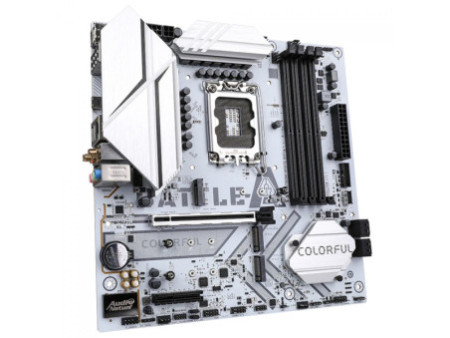 Placa Mãe Colorful Battle-AX B760M White WiFi V20, Chipset B760, Intel LGA 1700, MATX, DDR4