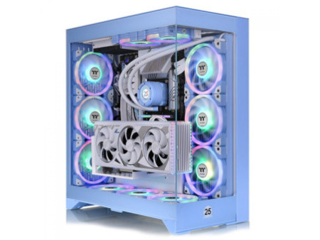 Gabinete Gamer Thermaltake S100TG, Mini Tower, Vidro Temperado, White, MATX, Com Fonte 600W, Com 1 Fan, CA-3Q9-60S6WZ-00