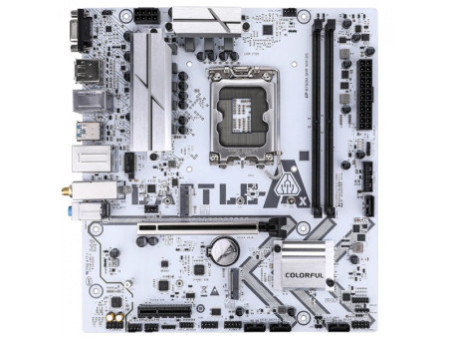Placa Mãe Colorful Battle-AX B760M-GHA White WiFi D5 V20, Chipset B760, Intel LGA 1700, MATX, DDR5
