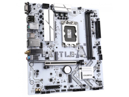 Placa Mãe Colorful Battle-AX B760M-GHA White WiFi D5 V20, Chipset B760, Intel LGA 1700, MATX, DDR5