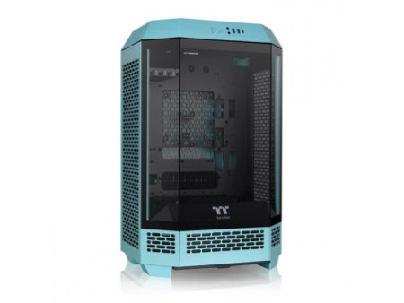 Gabinete Gamer Thermaltake The Tower 200, Mini Tower, Vidro Temperado, Mini-ITX, Black, Sem Fonte, Com 2 Fans, CA-1X9-00S1WN-00