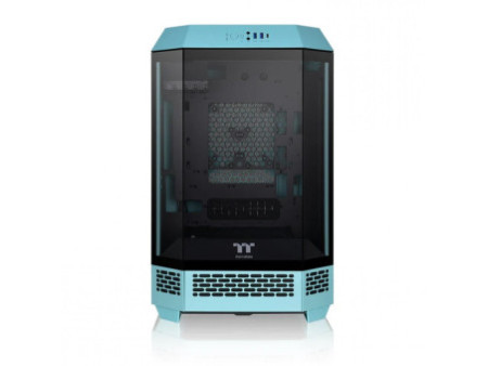 Gabinete Gamer Thermaltake The Tower 200, Mini Tower, Vidro Temperado, Mini-ITX, Black, Sem Fonte, Com 2 Fans, CA-1X9-00S1WN-00