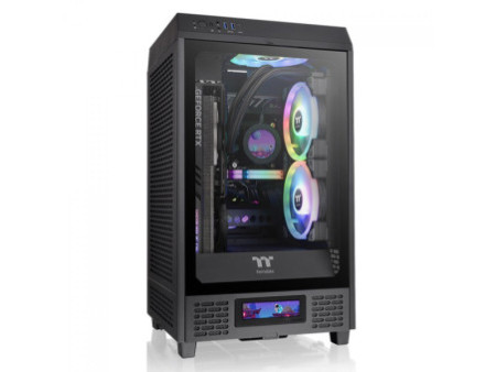 Gabinete Gamer Thermaltake V150 TG ARGB Bleeze, Mini Tower, Vidro Temperado, Sem Fonte, Com 3 Fan, Black, CA-1R1-00S1WN-02