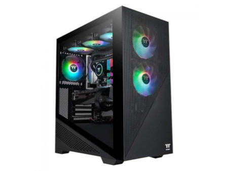 Gabinete Gamer Thermaltake Ceres 300 TG ARGB, Mid Tower, Vidro Temperado, E-ATX, Black, Sem Fonte, Com 3 Fans, CA-1Y2-00M1WN-00