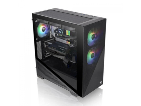 Gabinete Gamer Thermaltake Ceres 300 TG ARGB, Mid Tower, Vidro Temperado, E-ATX, Black, Sem Fonte, Com 3 Fans, CA-1Y2-00M1WN-00