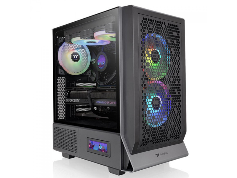 Gabinete Gamer Thermaltake S200 TG ARGB Snow, Mid Tower, Vidro Temperado, ATX, White, Com Fonte 650W, Com 4 Fans, CA-3X2-65M6WZ-