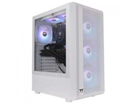Gabinete Gamer Thermaltake Divider 370 TG ARGB, Snow, Mid Tower, Vidro Temperado, E-ATX, Sem Fonte, Com 3 Fans, CA-1S4-00M6WN-00
